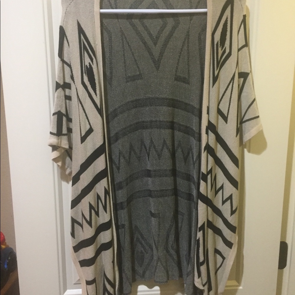 Cream and black cardigan